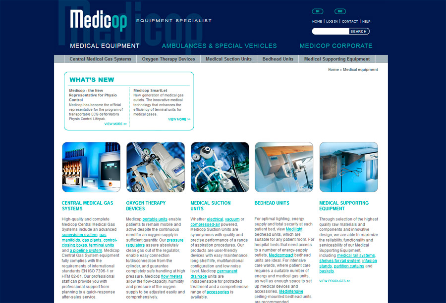 Izdelava spletne strani Medicop